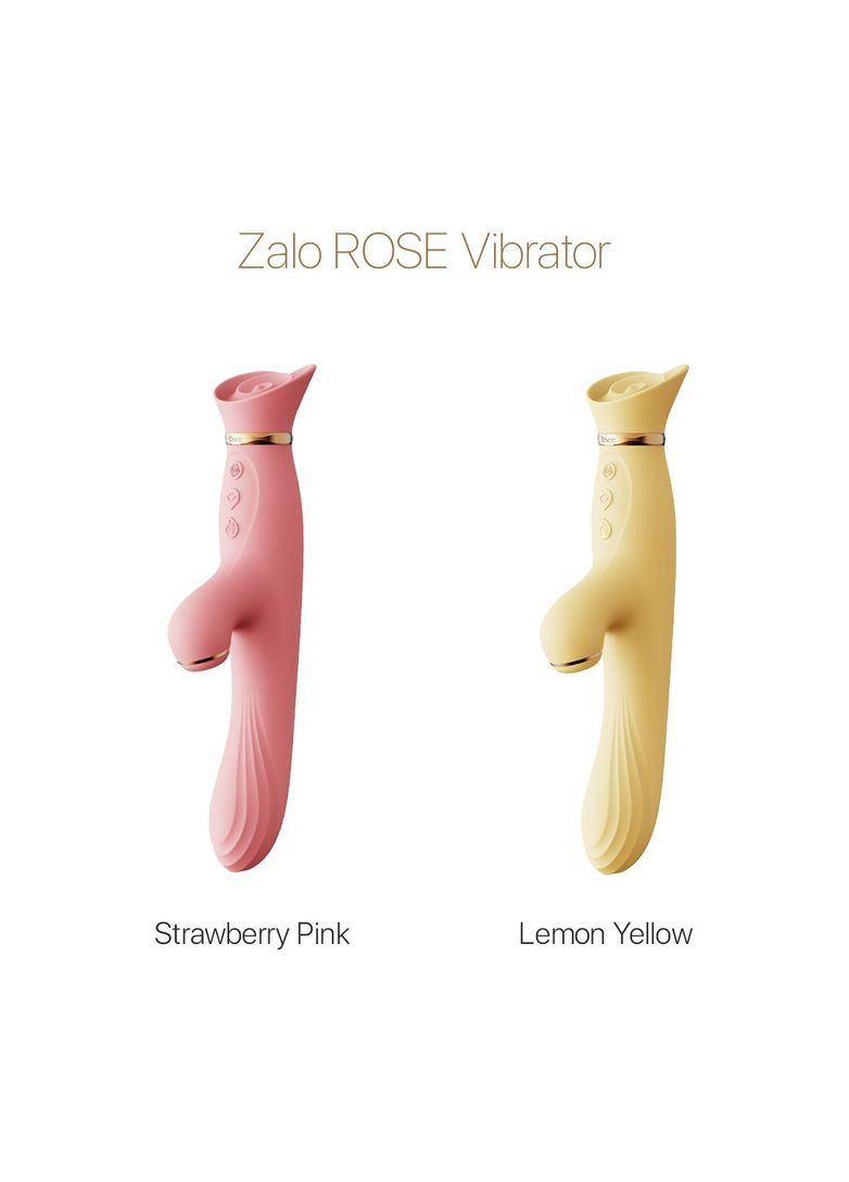 Вібратор з підігрівом та вакуумною стимуляцією клітора ROSE Vibrator Strawberry Pink - CherryLove Zalo (283251464)