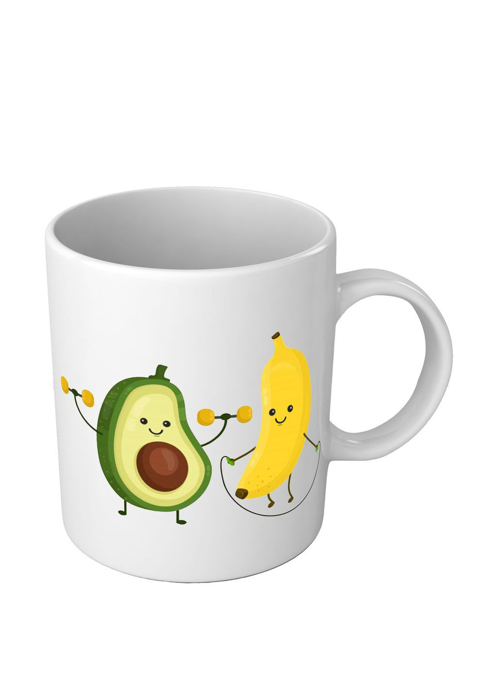 Прикольна чашка для закоханих Авокадо та банан No Brand (302521682)