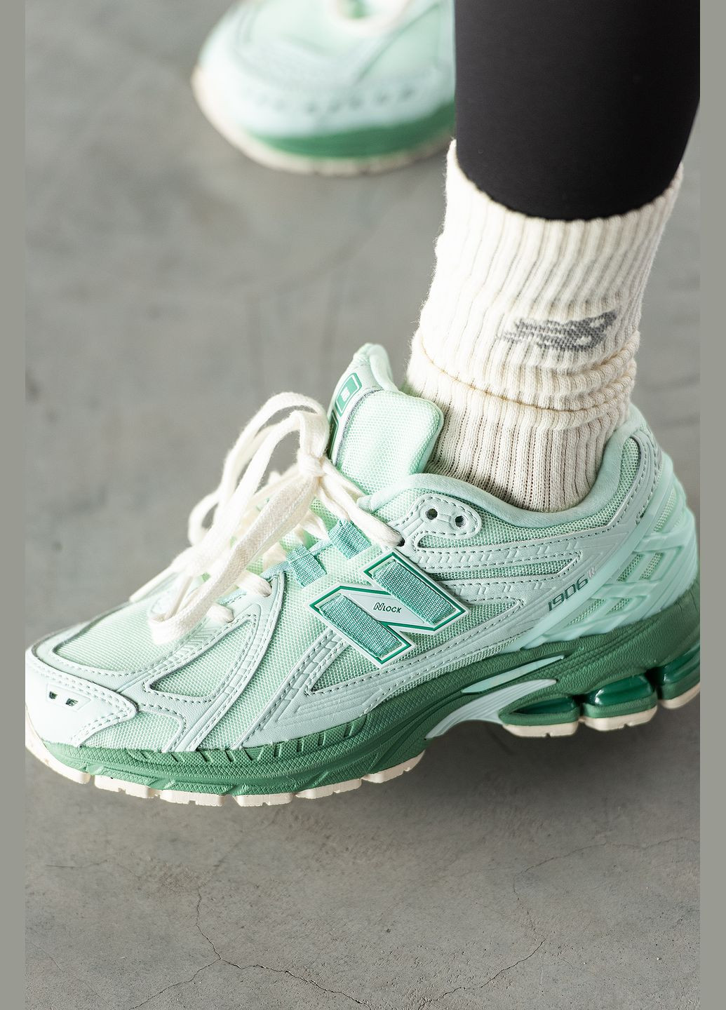 Кроссовки женские New Balance 1906R Mint Green | Нью Баланс 1906 зеленые No Brand зелёные демисезоны (333811303)