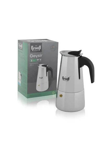 Кавоварка гейзерна нержавіюча сталь Geysir 300 мл на 6 чашок (26-203-003) Krauff (334009668)