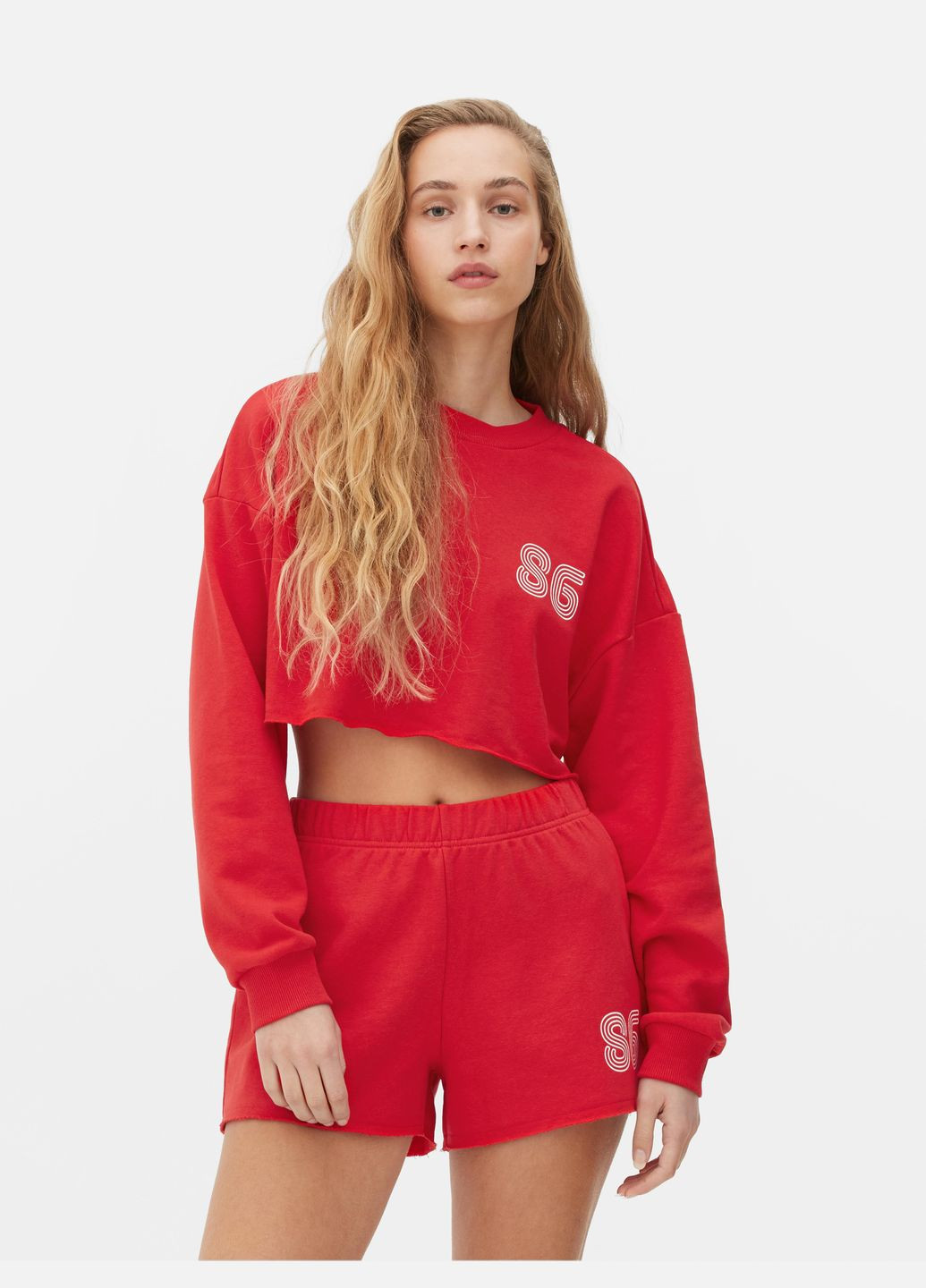 Червоний світшот демісезон,червоний з принтом, Primark (333142229)