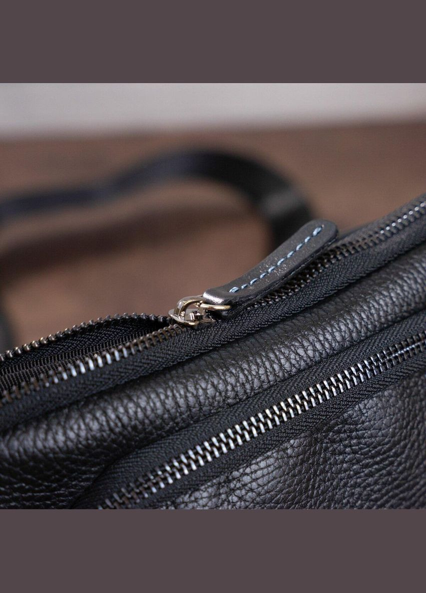 Сумка мужская 11090 кожаная Черная Shvigel (298569564)