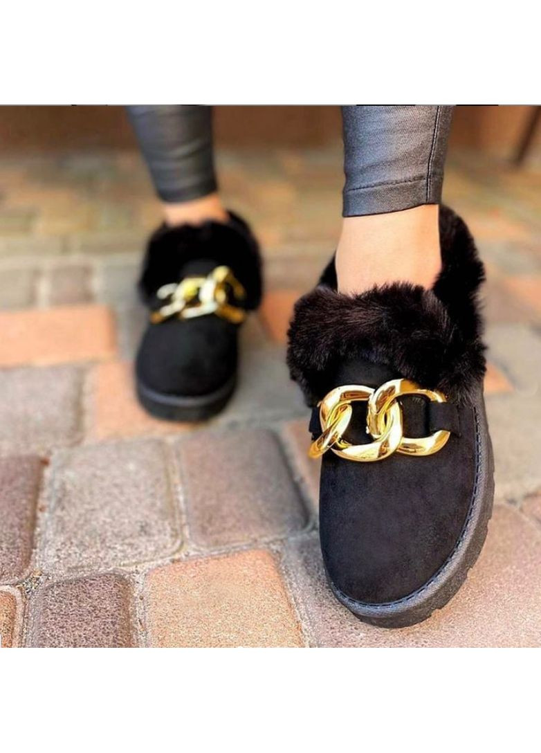 Короткі чорні уггі з ланцюжком. Размер 38 (24см) Seastar (364274832)