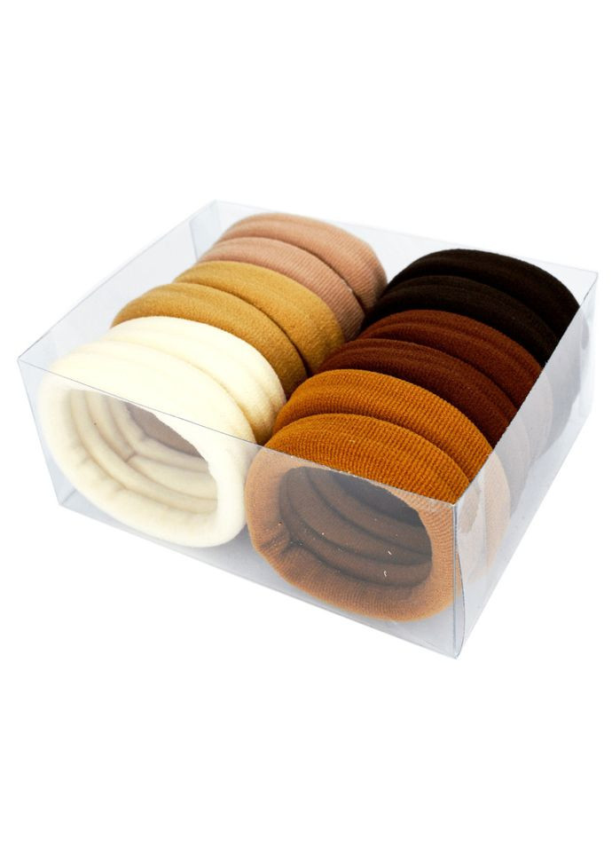 Дитячі резинки для волосся 0307-1111-1 коричневі 6 пар La-beauty (333702360)