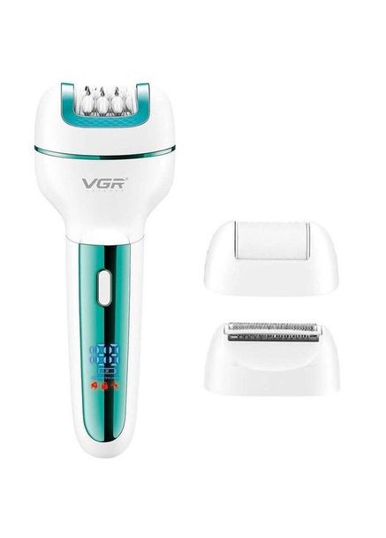Беспроводной женский эпилятор 3в1 аккумуляторный V-732 для ног и зоны бикини с подсветкой и дисплеем. VGR (299013524)