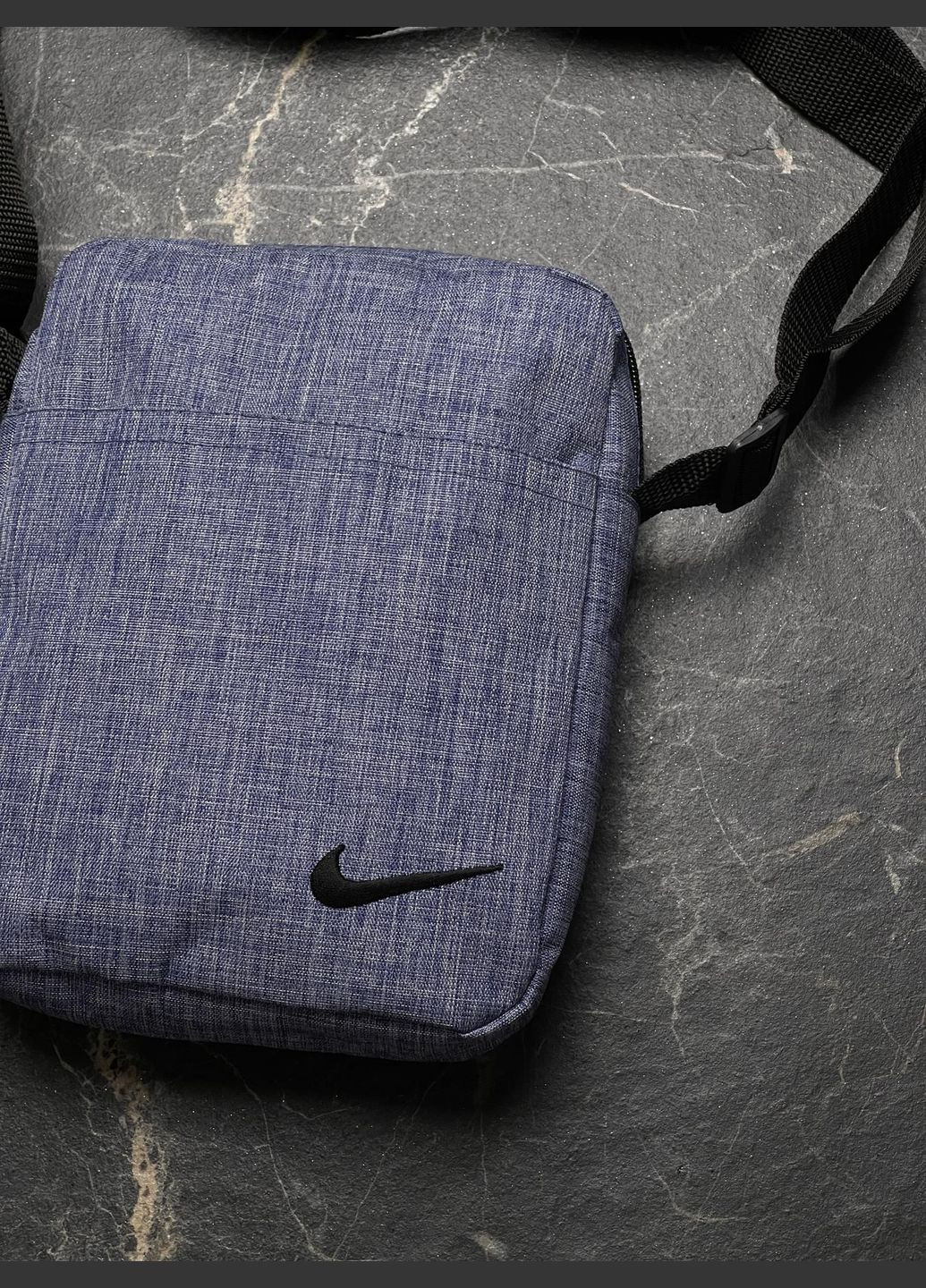 Барсетка фіолетовий меланж з чорним лого No Brand (330128503)