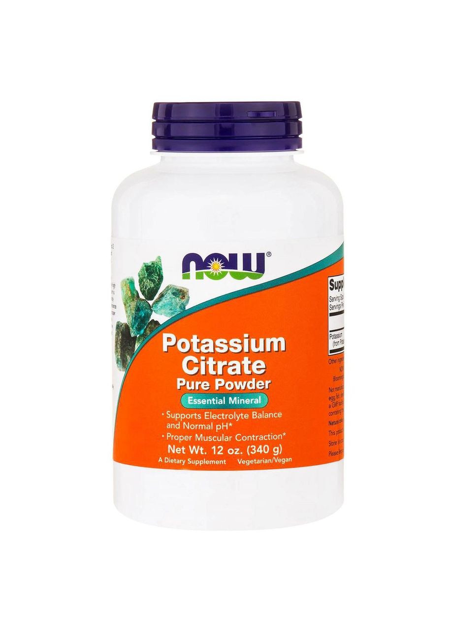 Калий цитрат, (Potassium Citrate), 340 г Now Foods (366734471)