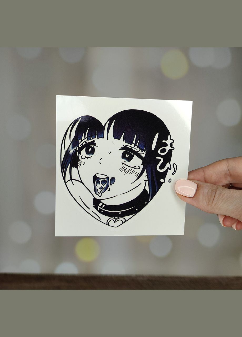 Тимчасове татуювання, фальшиве тату на тіло "Дівчина. Ахегао №7" SureGeek (326066066)