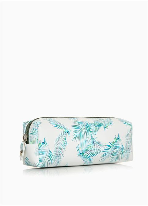 Женская косметичка из экокожи Белая с принтом Palm (289802177) Sambag (365963299)