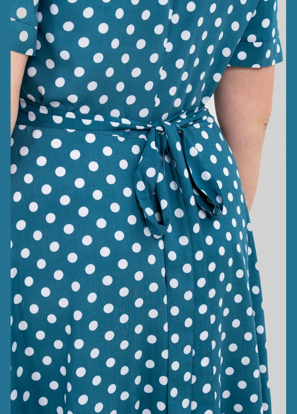 Оранжевое повседневный платье с запахом отрезное по линии талии из штапеля all posa (ap102420p) A'll Posa