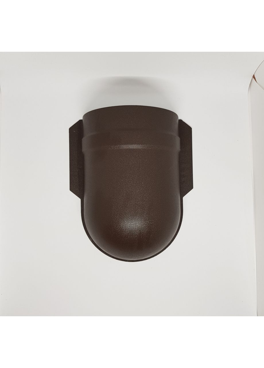 Заглушка коника круглого напівкруглого матова мала напівкругла штампована з 0,5мм Arcelor RAL 8019 ArcelorMittal (364918047)