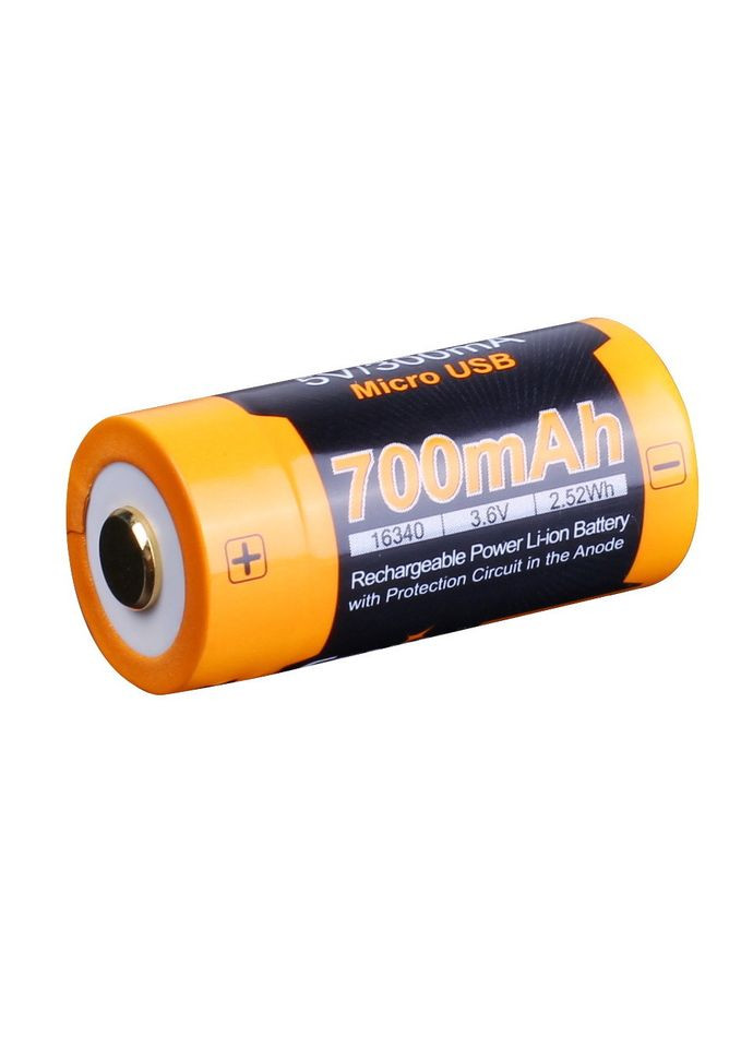 Акумулятор 16340 700 UP mAh Li-ion micro usb зарядка Fenix (353502166)