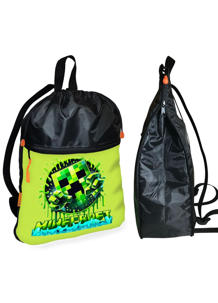 Шкільний рюкзак дитячий Minecraft + Сумка для взуття спортивної форми рюкзак-мішок для хлопчика (1949) No Brand (328693473)