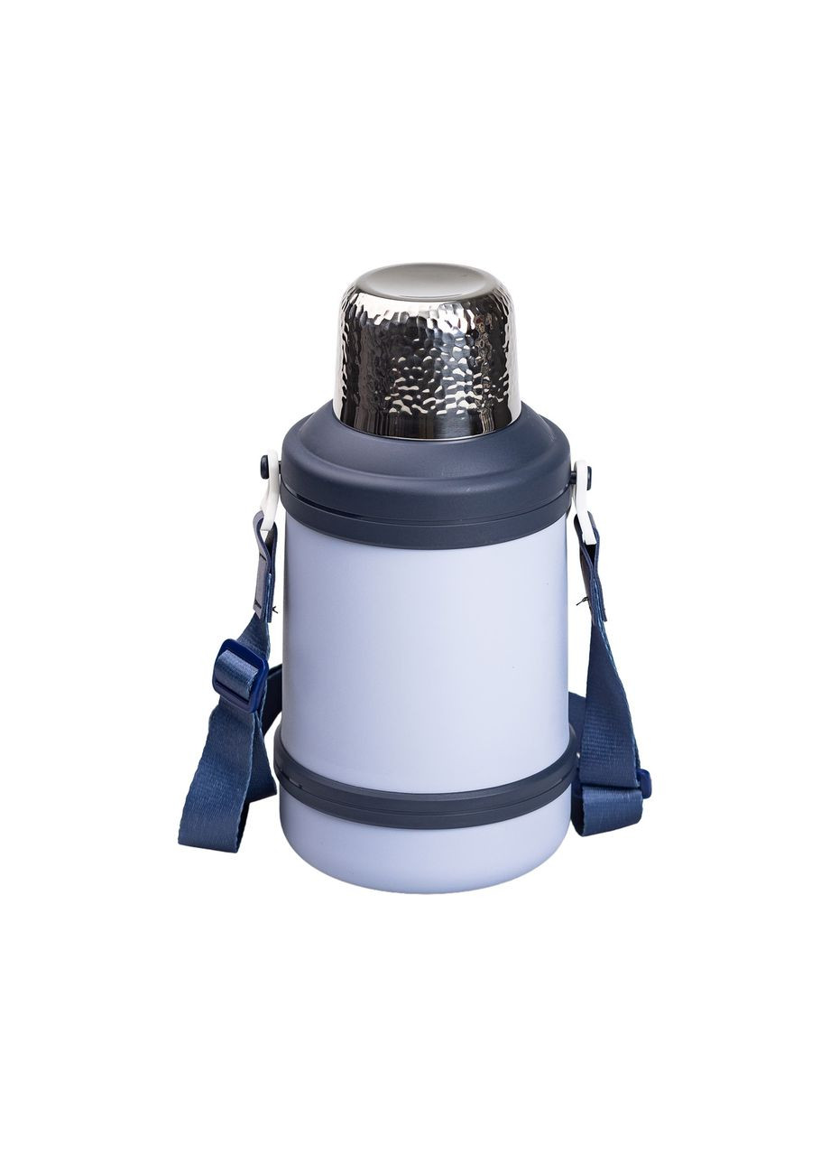 Термос Vacuum Cup 1.5 литра с ремешком и складной ручкой темно-синий HP-14-21BL (A-033285) Yiwu (347348942)