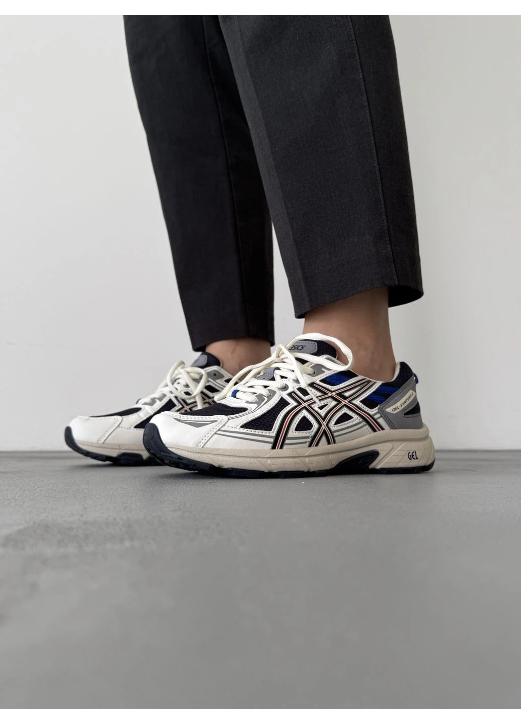 КРОССОВКИ ЖЕНСКИЕ ASICS GEL-VENTURE 6 BLUE / BEIGE АСИКС ГЕЛЬ ВЕНТУРЕ 6 No Brand бежевые демисезоны (368858161)