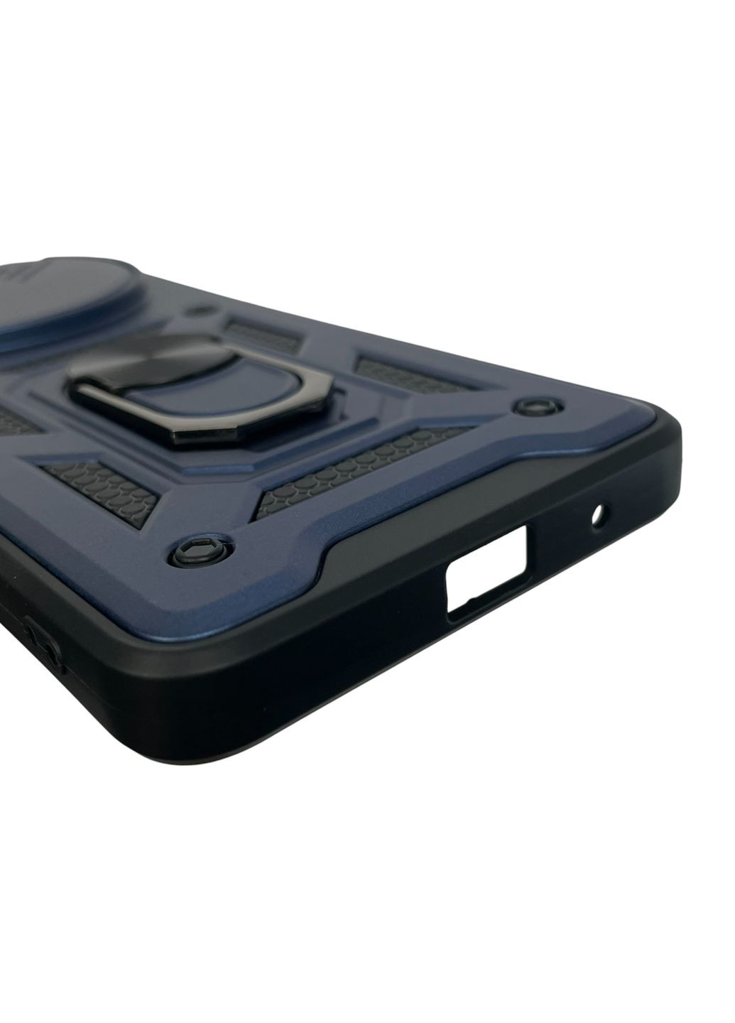 Чохол для Redmi A3 броньований з кільцем зі шторкою на камеру на сяомі редмі а3 темно-синій rg1 Xiaomi (366019497)