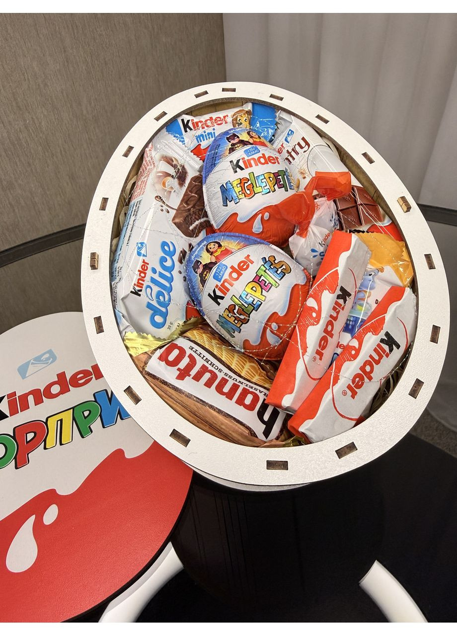 Подарочный Киндер Бокс 20×16×8 см | Kinder Surprise со сладостями – для детей, мальчиков и девочек No Brand (365728813)