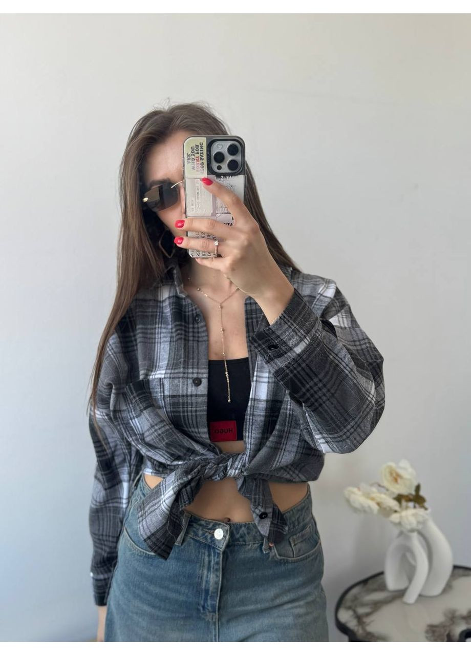 Жіноча сорочка в клітинку No Brand (355468970)