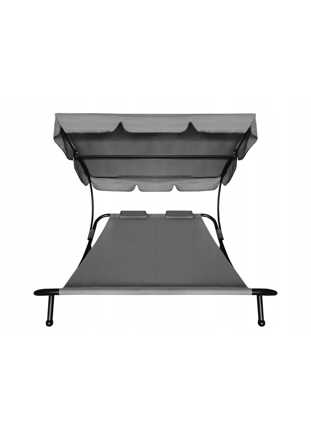 Садовый лежак с регулируемым навесом Aga MR4251, двухместный, серый Springos (362356044)