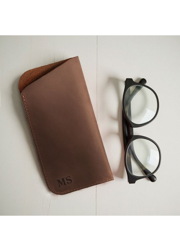Кожаный футляр для очков, персонализированный чехол для очков No Brand (365039552)