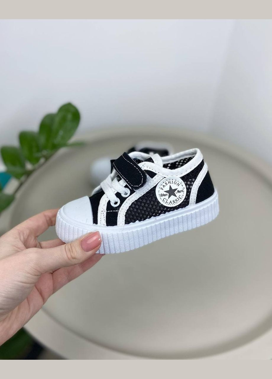 Чорні літні дитячі кросівки чорні 870 No Brand