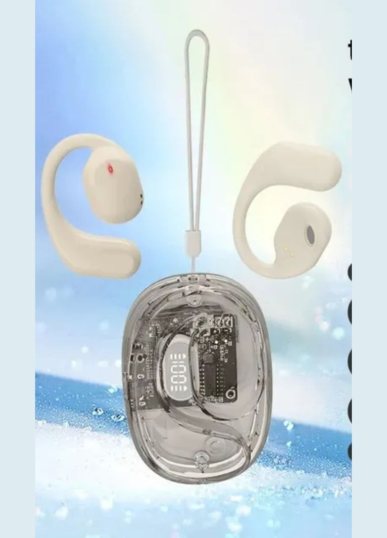 Беспроводная bluetooth гарнитура с дисплеем с зарядным отсеком Open9 No Brand (302242144)