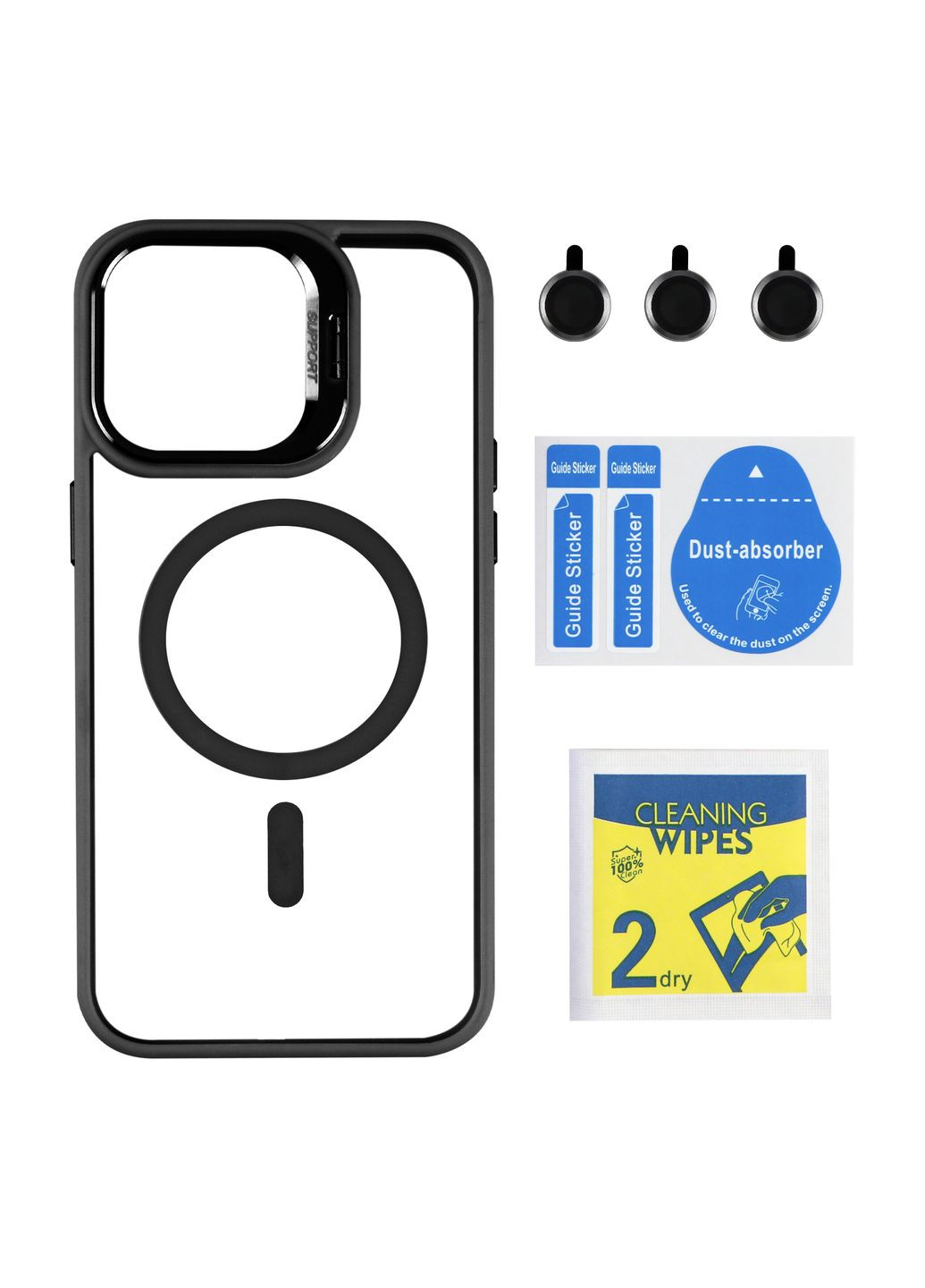 Чохол TPU+PC+Metal with MagSafe and Camera Lenses для iPhone 14 Pro Max Black No Brand Apple iPhone 14 Pro Max 2022 (336150201)