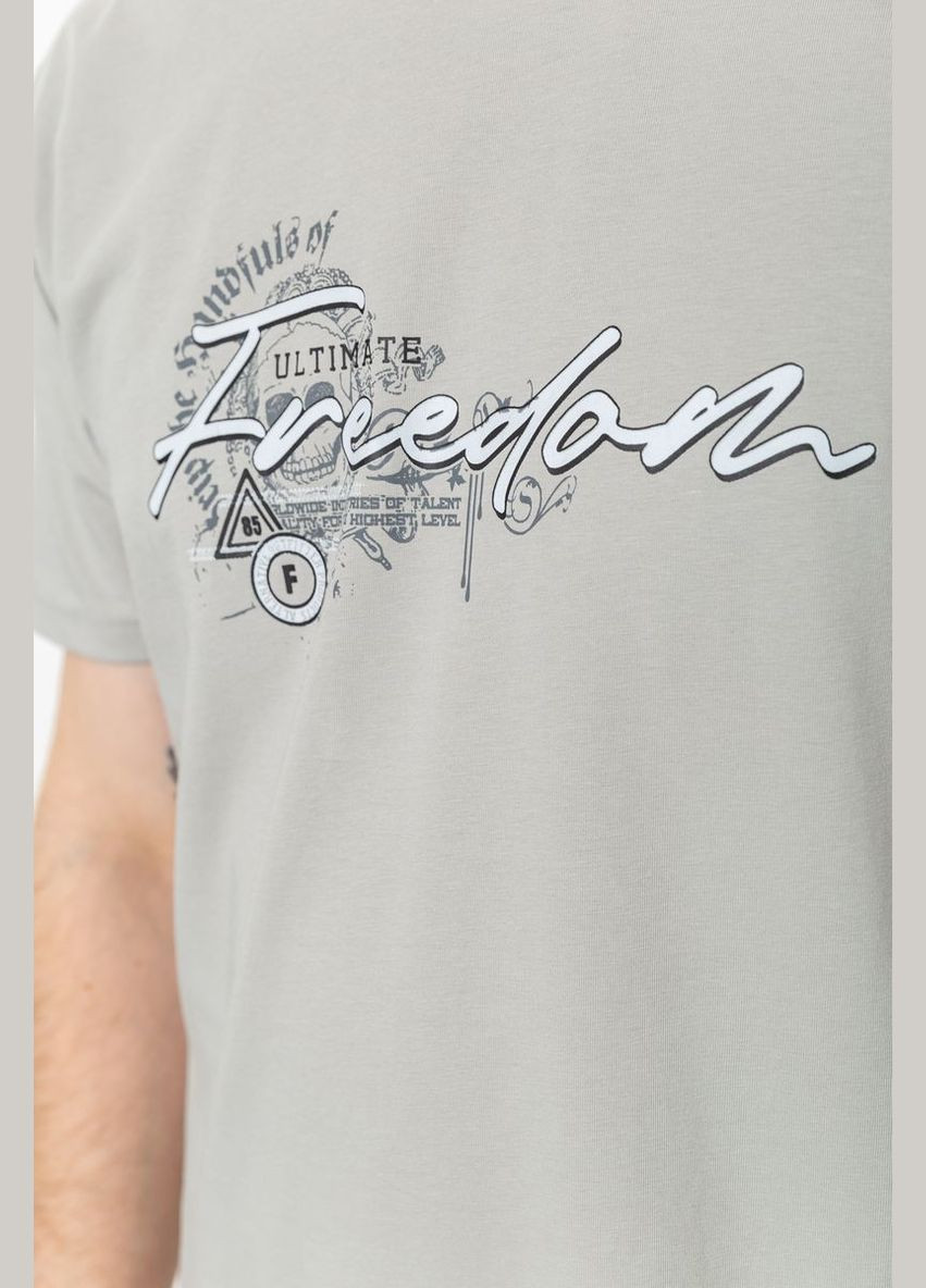 Оливковая футболка мужская батал 208r019 с длинным рукавом Ager