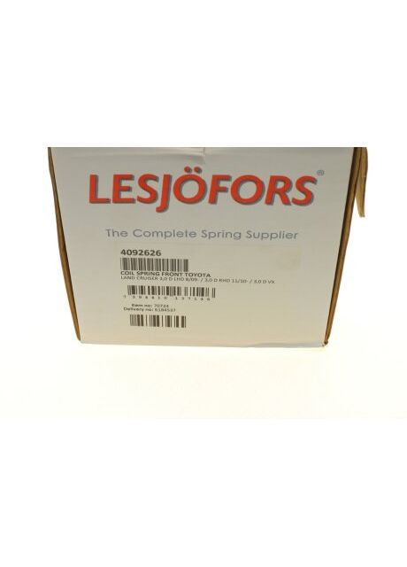 Пружины подвески ПРУЖИНА ПЕРЕДНЯЯ TOYOTA LAND CRUISER 3,0 D LHD 8/09-/3,0 D RHD 11/10-/3,0 D VX 4092626 Lesjofors (366195325)
