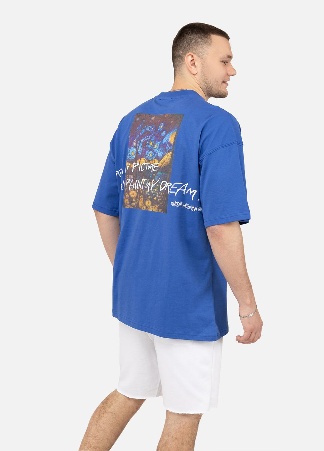 Синяя мужская футболка с коротким рукавом цвет синий цб-00245603 Clang