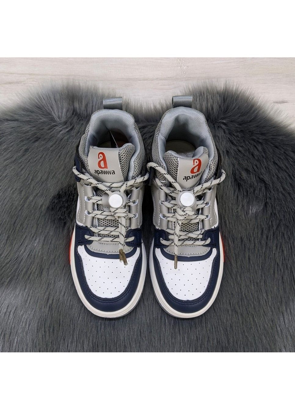 Синій осінні кросівки високі для дівчинки хайтопи Apawwa