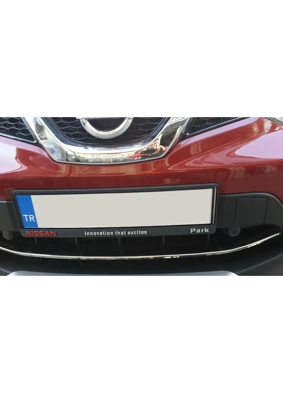 Накладка на передний бампер (2014-2017, нерж) Турецкая сталь для Nissan Qashqai рр CARMOS (389779351)