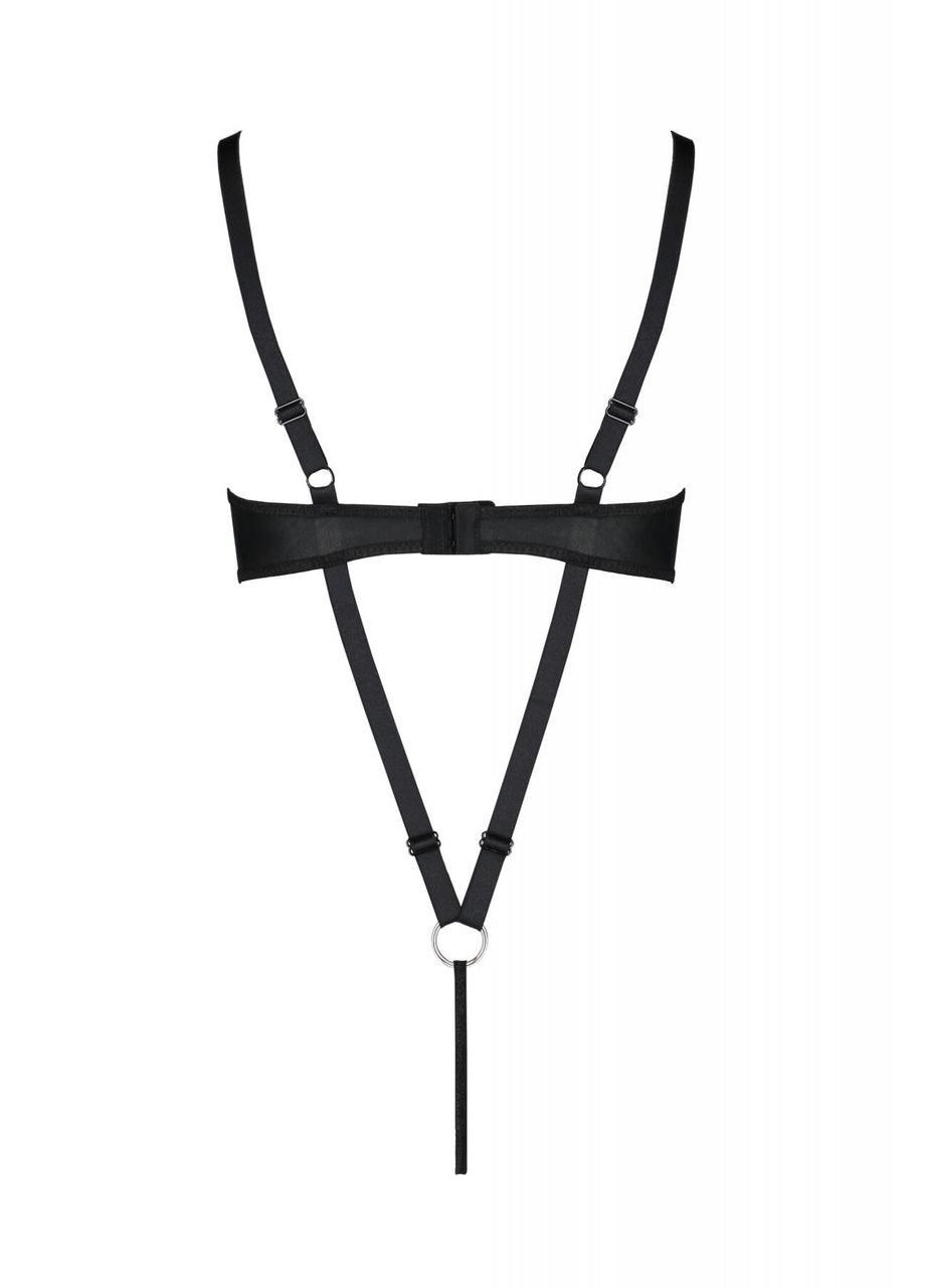 Боди из экокожи CELINE BODY black 4XL/5XL — : с доступом, открытый Passion (303901971)