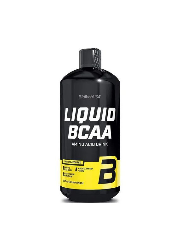 Рідкі амінокислоти Liquid BCAA, лимон, 1000 мл Biotech (361114987)
