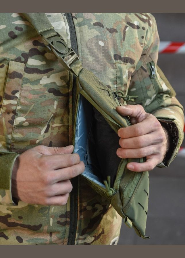 Тактическая мужская сумка через плечо олива No Brand (322403077)