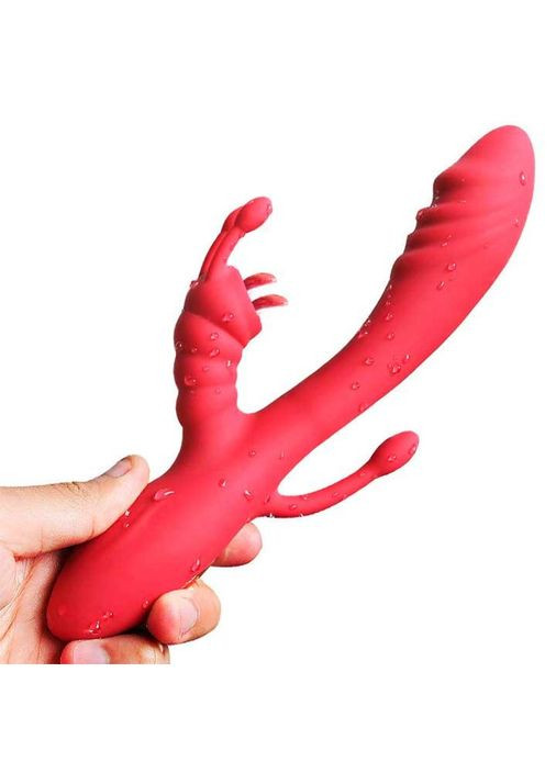 Вібратор Rebbit 3в1 з підігрівом 12 режимів вібрації Drive No Brand (322400414)