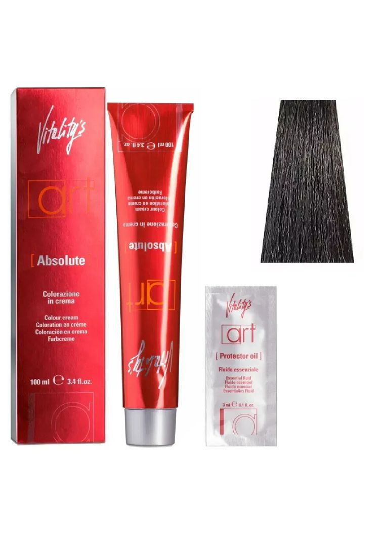 Крем-краска для волосся з олійним коктейлем Art Absolute Hair Color Cream 7/7 Антрацитовий блонд 100 мл Vitality`s (373258400)