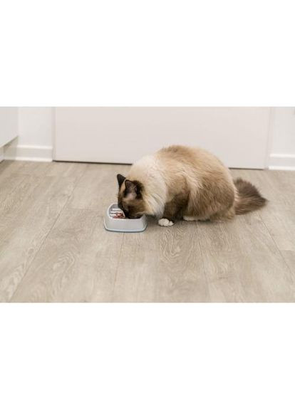 Миска Медленное кормление для кошек, 21х14 см, 250 мл (серая) (*) Trixie (322592080)