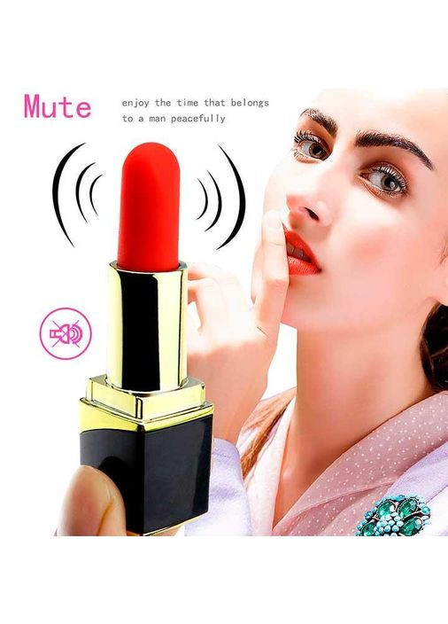 Вібратор для клітора "Секретна помада" 10 режимів USB 9,5 см K0927-2 No Brand (366665418)