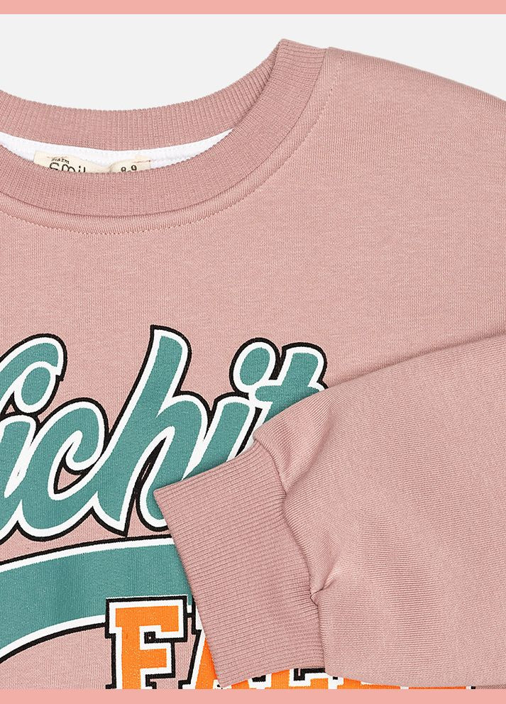 Светло-розовый зимний костюм с брюками для девочки цвет пудровый цб-00227893 Smile