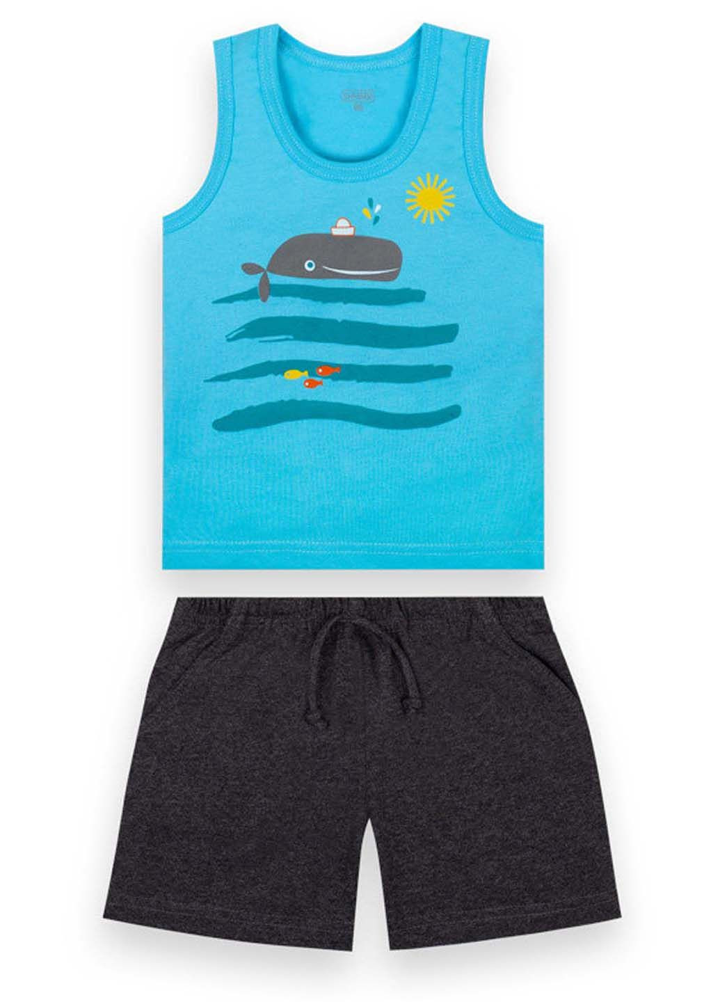 Бірюзовий літній костюм GABBI