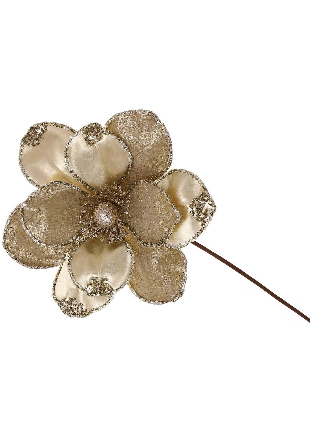 Декоративна квітка Магнолія з намистинами та кристалами 25см No Brand (305409653)
