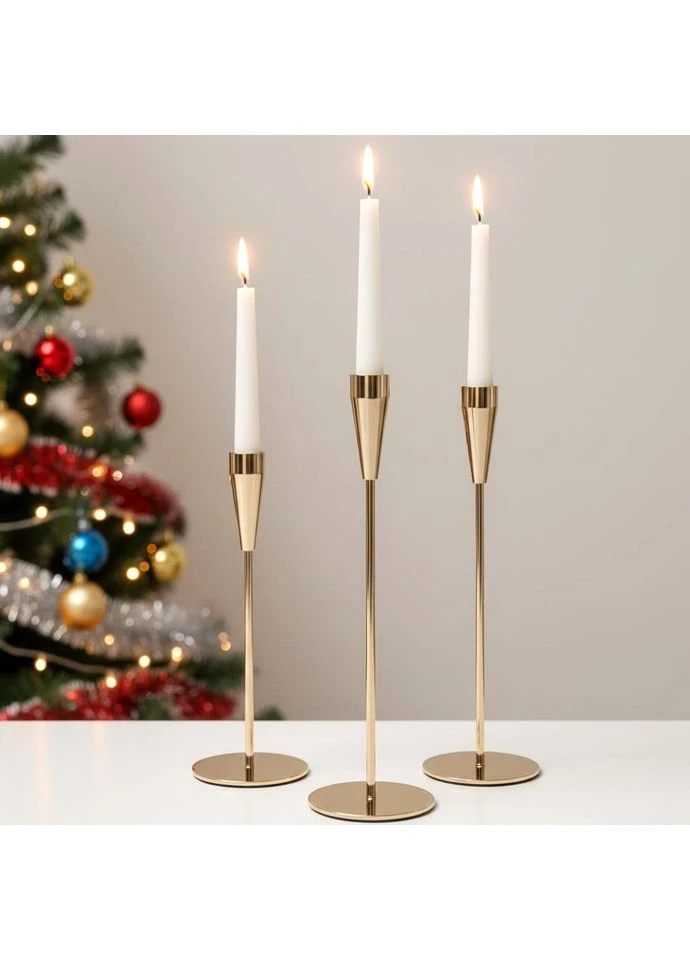 Підсвічники металеві високі 3 предмети Gold Grace No Brand (305408402)