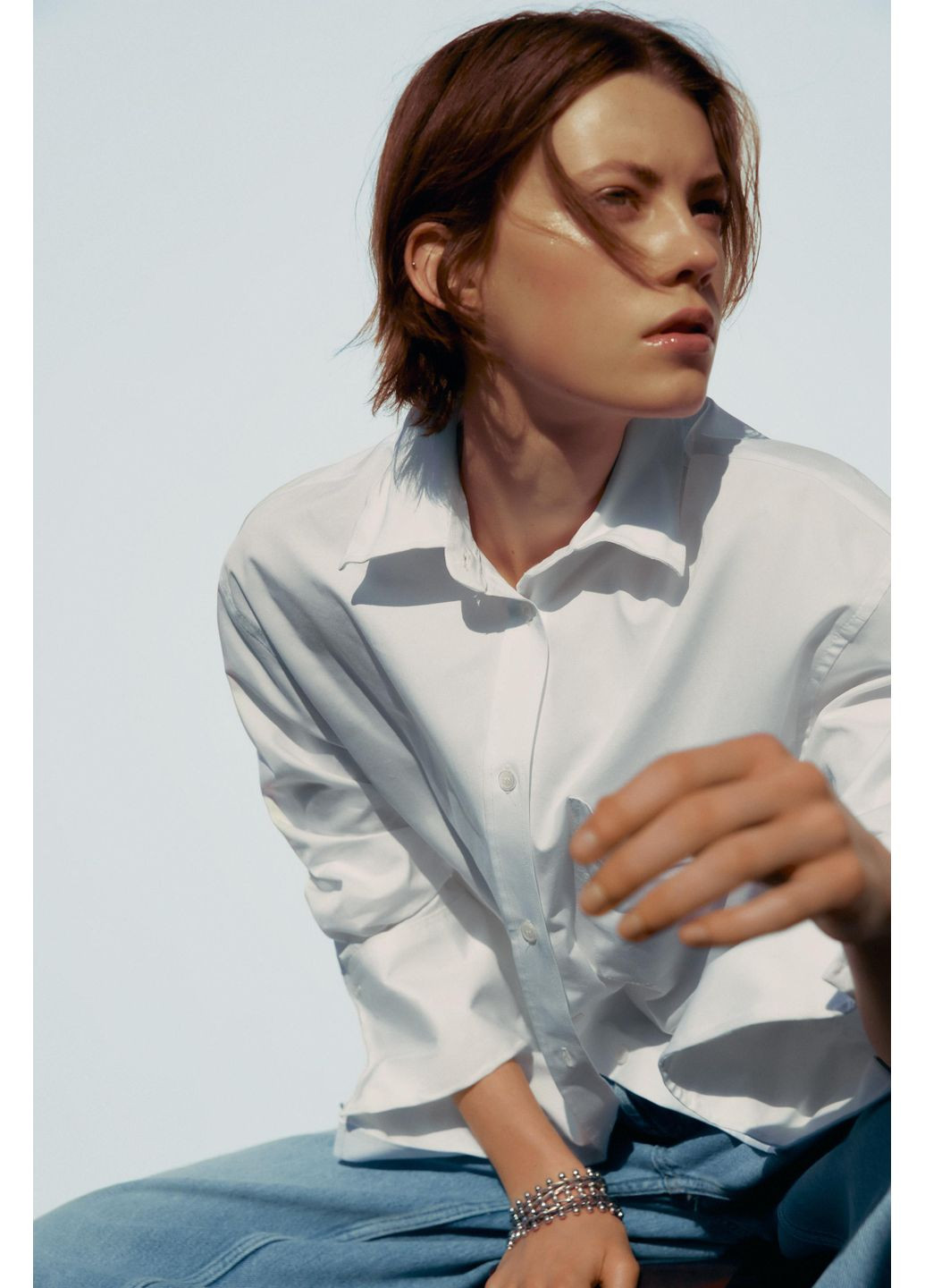 Формована сорочка оверсайз Zara (354816948)