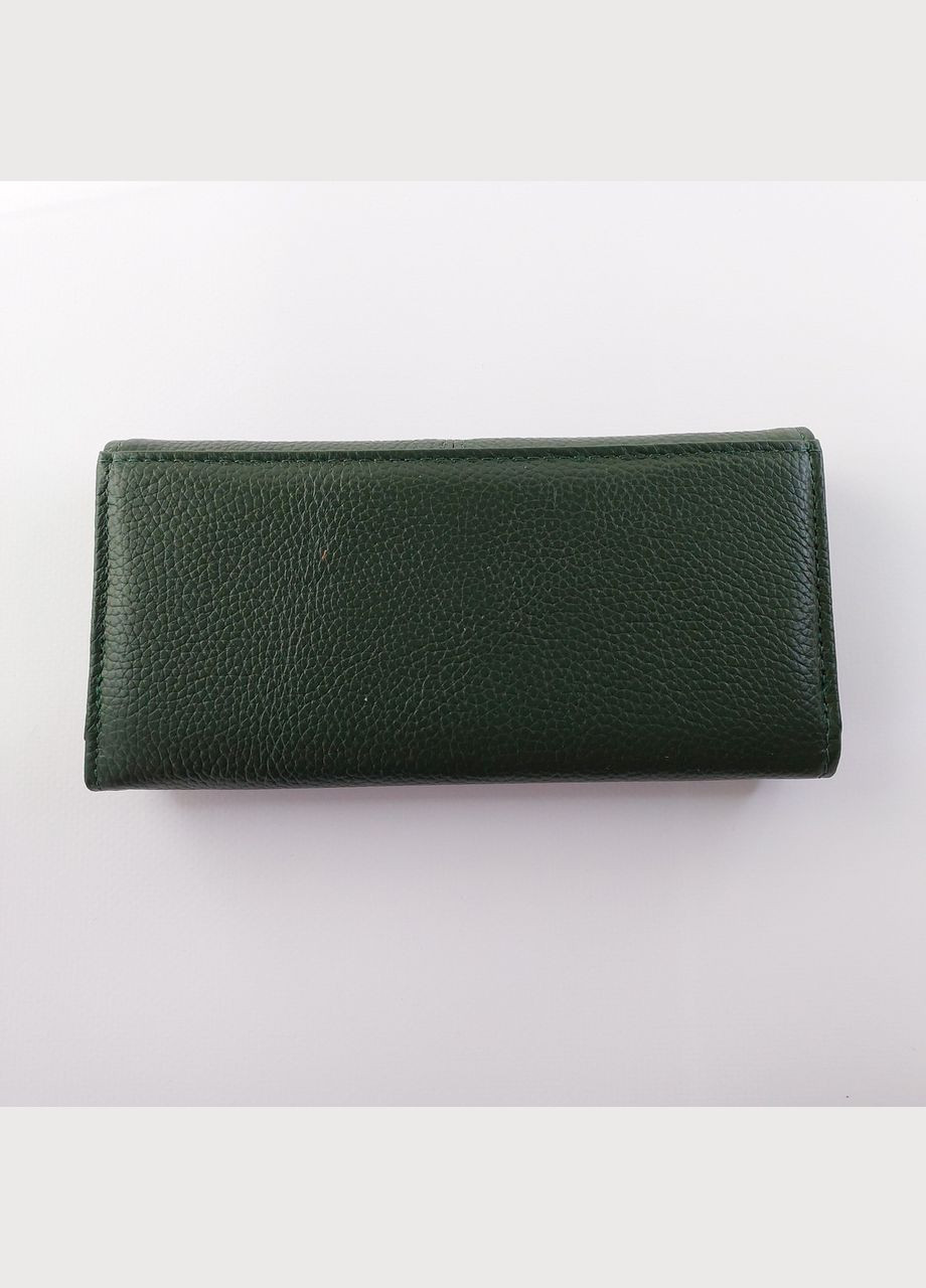 Жіночий гаманець з натуральної шкіри класичний горизонтальний темно No Brand (361341177)