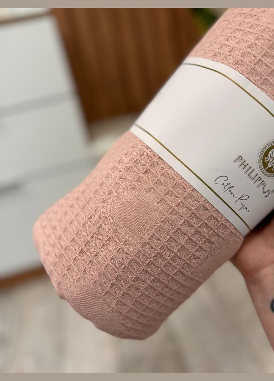 Простирадло вафельне на диван ліжко 200х220 Персиковий (П4К-Prost-pike-001-03) No Brand (308755083)