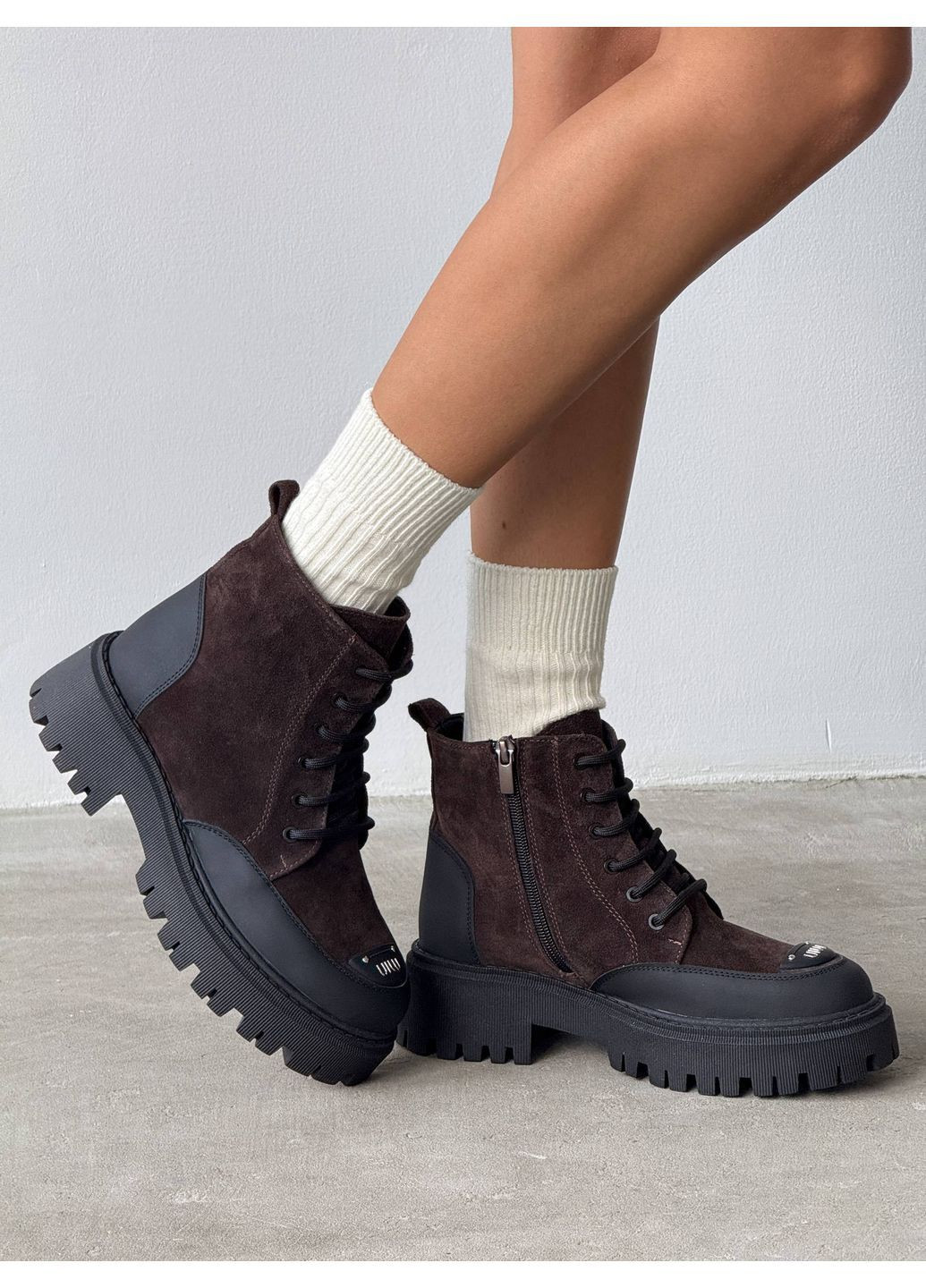 Зимние зимние ботинки Helen из натуральной замши