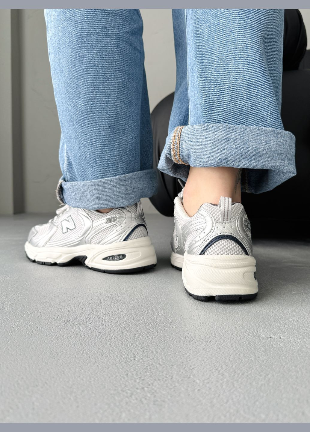 Кросівки жіночі і чоловічі New Balance 530 Silver Metallic | Нью Беланс 530 срібні No Brand срібні демісезони (341264122)