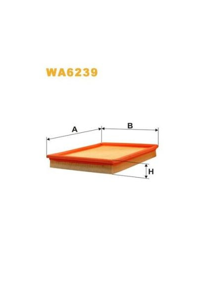 Фільтр повітряний OPEL OMEGA 1.8I, 2.0I 10/86-> WA6239-ua WIX Filters (366166992)