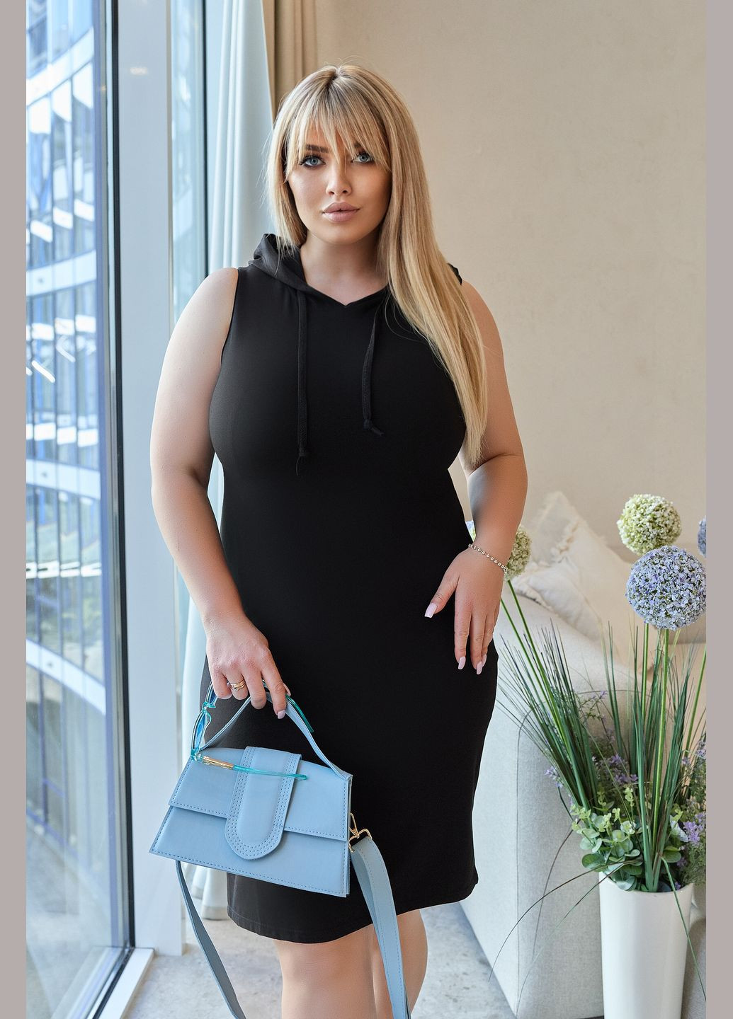 Чорна спортивна, повсякденний, кежуал літня сукня без рукавів Fashion Girl